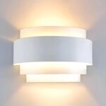 Round marble wall sconce, natural stone, hardwired. Gold finish. Suitable for bedroom, stairs, living room.