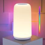 Touch bedside lamp with RGB mode.
