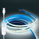 USB LED light strip, white, for TV, under cabinet, kitchen, shelving.
