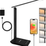 Stepless Dimming LED Desk Lamp with Night Light Mode