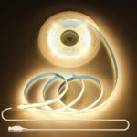 USB LED strip light, warm white 3000K, 960 LEDs, self-adhesive, cuttable.