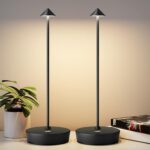 Rechargeable wireless table lamp, 2-pack.