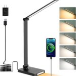 Foldable Touch Control LED Desk Lamp with USB Ports