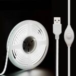 USB LED strip light, white, flexible, for under cabinet, kitchen, TV backlight.