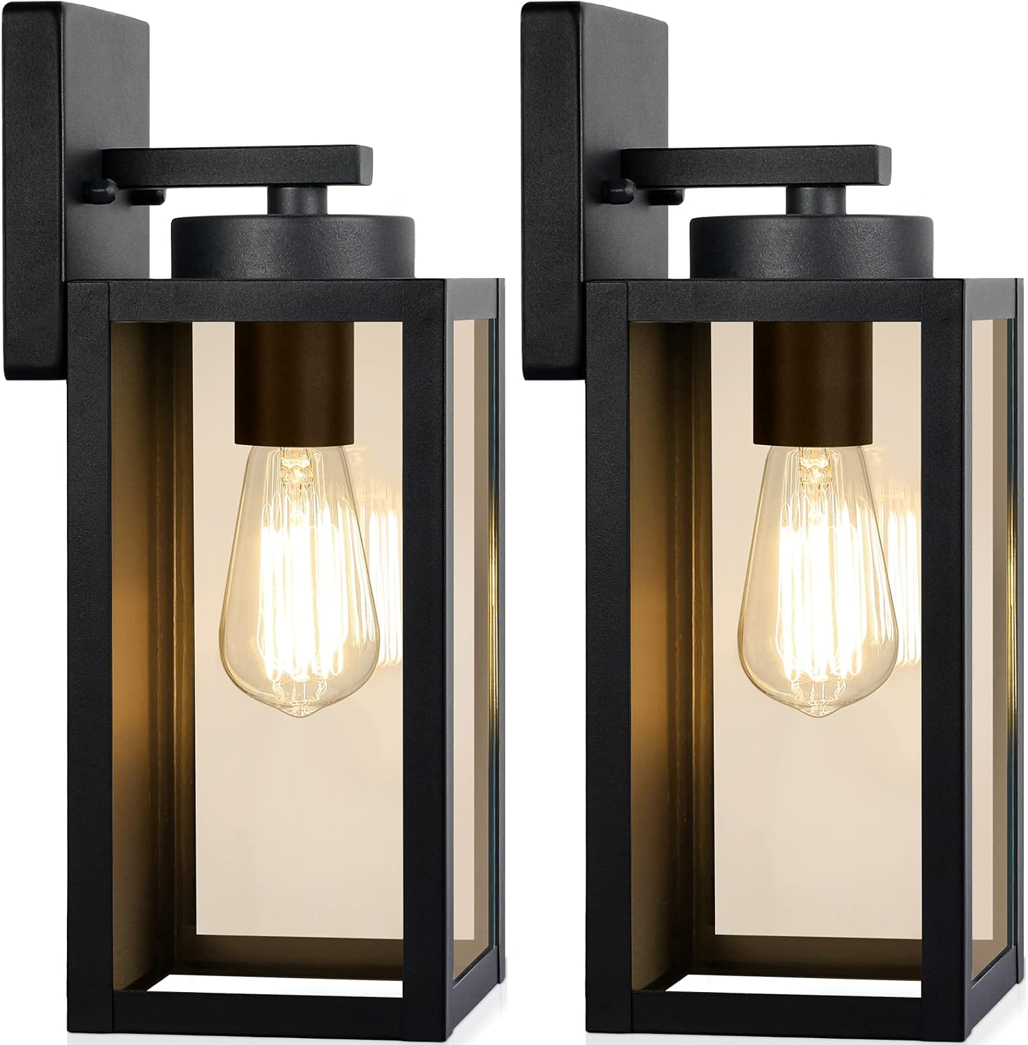 713JOcXmORL._AC_SL1500_.jpg Plug-in wall sconce set of 2, vintage wood design with 5.25ft cord. Farmhouse style. Suitable for bedroom, living room. - Image 1