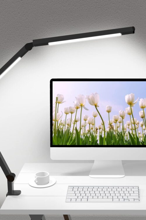 Wide Coverage Clip On LED Desk Lamp with Timer