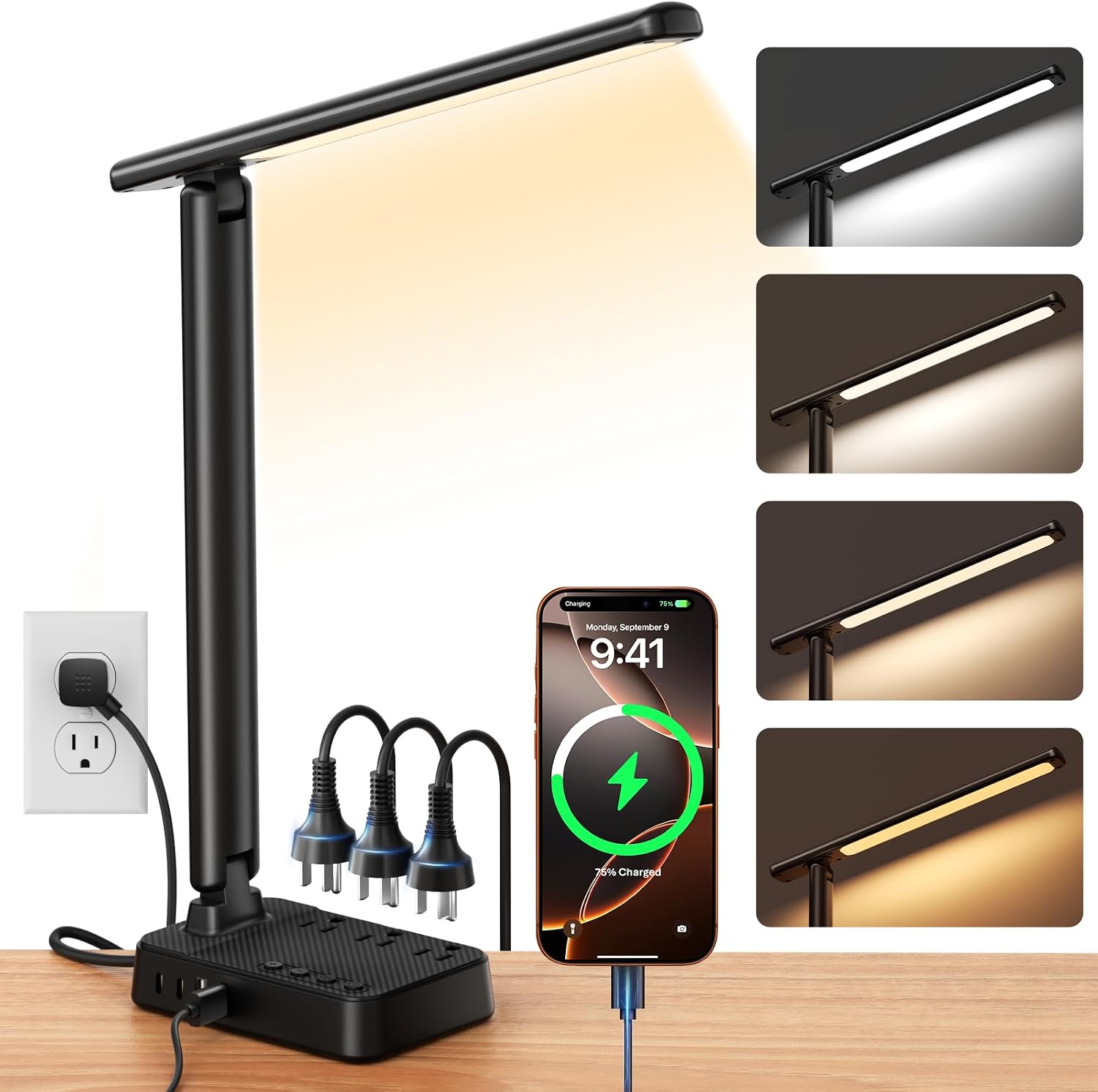 71dau9RTrSL._AC_SL1500_.jpg Stepless Dimming LED Desk Lamp with Power Strip - Image 1