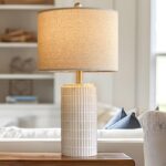 Ceramic bedside table lamp.